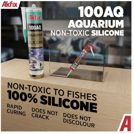 Silikon do akwarium Akfix 100AQ 280ml - BEZBARWNY